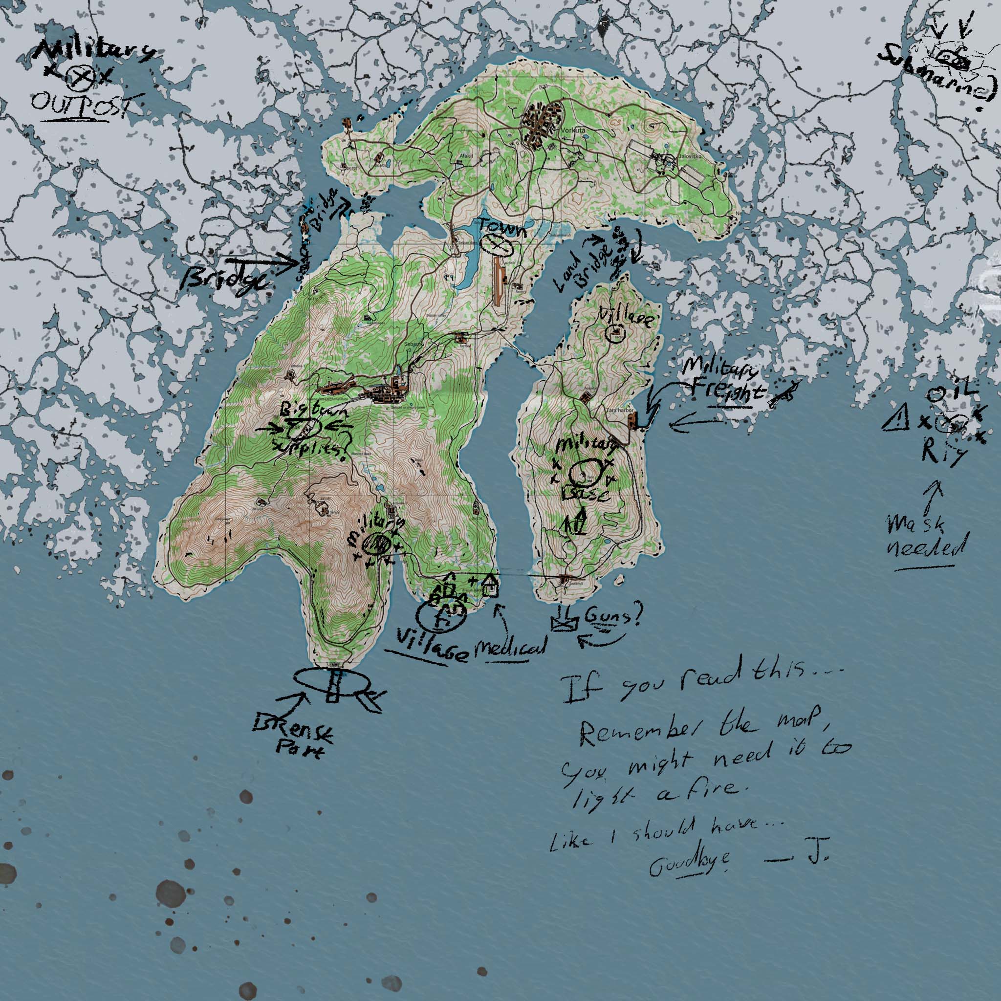 Mapa oficial de Namalsk