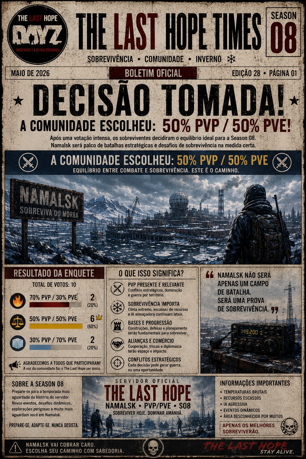 Comunicado fixado